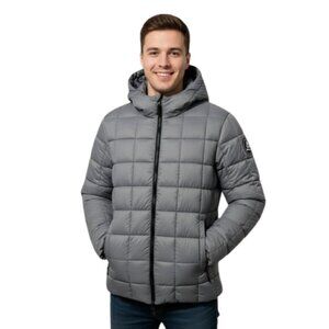 NWT Reebok Glacier Shield Puffer Zip Up Hooded Jacket With Pockets